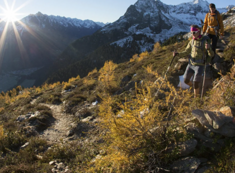 Autumn holiday in the mountains symbolic picture